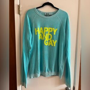 Free City Happy and Gay Raglan Sweatshirt